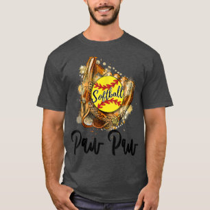 Camiseta Mens Softball Paw 