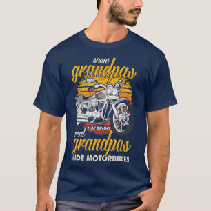 Camiseta Mens Some Grandpas Play Bingo Motorcycle Funny Ret