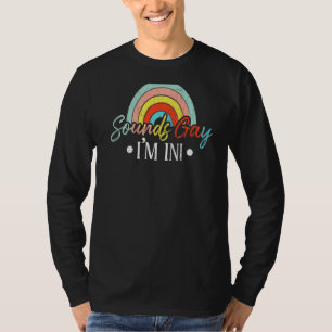 Camiseta Mens Sons Gay Estou no Gráfico do Mês do Orgulho L