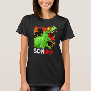 Camiseta Mens Sonsaurus Rex Dinossaur Dia de os pais 1