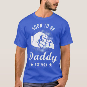 Camiseta Mens Soon To Be Daddy Est 2023 Dad Pregnancy Annou