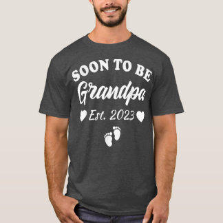 Camiseta Mens Soon To Be Grandpa 2023 Pregnancy Announcemen