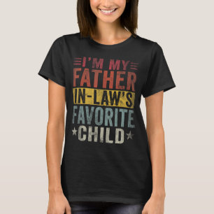 Camiseta Mens, sou o meu pai na lei, filho favorito, pai