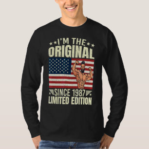 Camiseta Mens, sou o original desde 1987, Legal estilo retr
