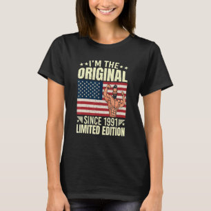 Camiseta Mens, sou o original desde 1991, Legal estilo retr