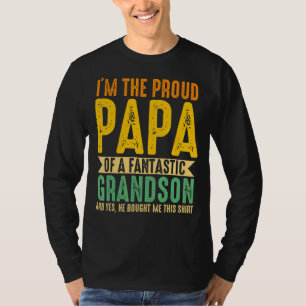 Camiseta Mens, sou o Pai Orgulhoso de um Avô Fantástico Gr