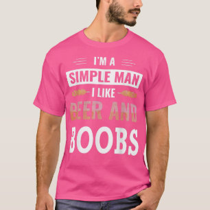 Camiseta Mens Sou Um Homem Simples Que Gosto De Cerveja E M
