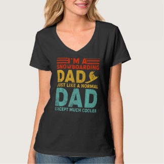 Camiseta Mens, sou um Pai de Snowboard como uma Gordura de