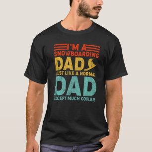 Camiseta Mens, sou um Pai de Snowboard como uma Gordura de 