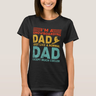 Camiseta Mens, sou um Pai de Snowboard como uma Gordura de