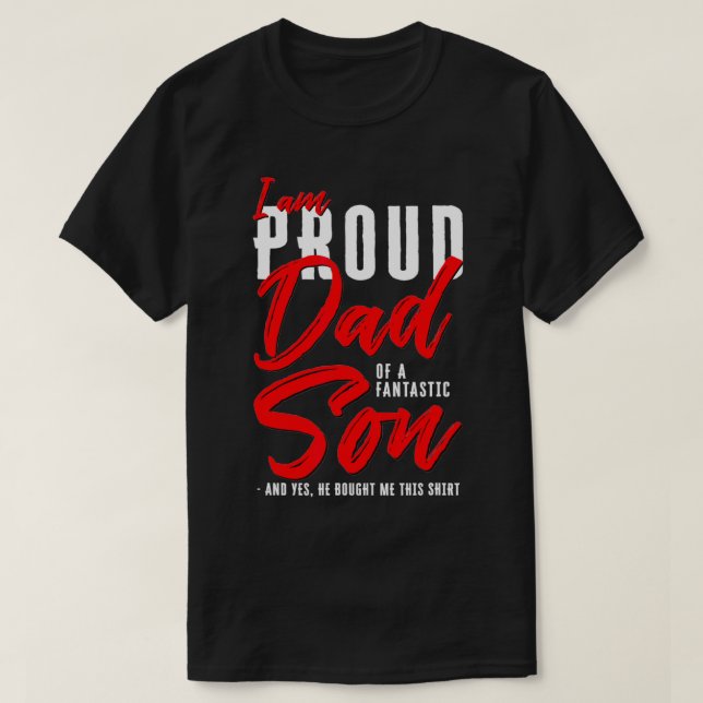 Camiseta Mens, sou um Pai Orgulhoso de um Filho Fantástico  (Frente do Design)