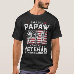 Camiseta Mens, sou um Pai Papaw T Dia de os pais Veterano