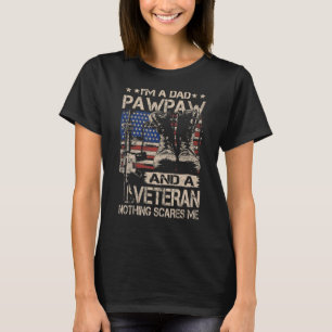 Camiseta Mens, sou um Pai Pawpaw e um pai de Pawpaw Veteran