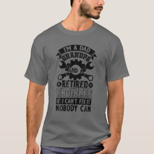 Camiseta Mens, sou um vovô Pai e um Engenheiro Reti