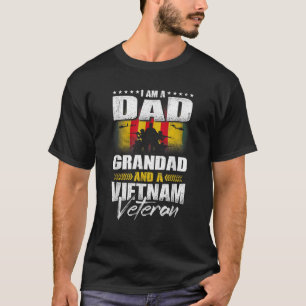 Camiseta Mens, sou um vovô Pai e um pai veterano do Vietnã