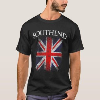Camiseta Mens Southend Vintage Retro British Flag Engraçado