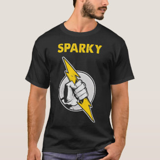Camiseta Mens Sparky Elétrico Relâmpago