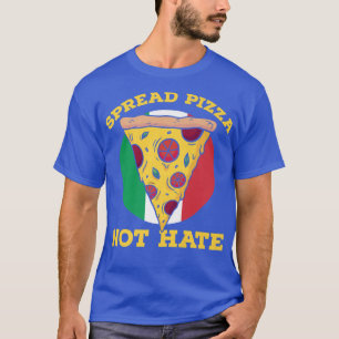 Camiseta Mens Spread Pizza Não Odeio Itália Flag Funny Ital