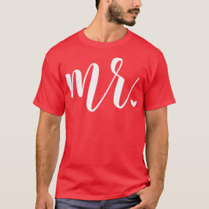Camiseta Mens Sr. Wedding Newlywing Husband Honeymoon Match