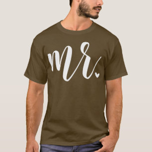 Camiseta Mens Sr. Wedding Newlywing Husband Honeymoon Match