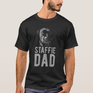 Camiseta Mens Staffordshire Bull Terrier Em Preto Para Home