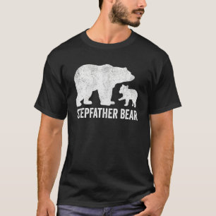 Camiseta Mens Stepdad Bear Dia de os pais Engraçado Cub Kid