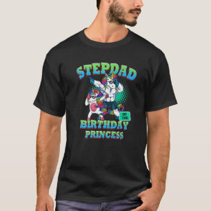 Camiseta Mens Stepdad Da Princesa Aniversário Dabbing Unic