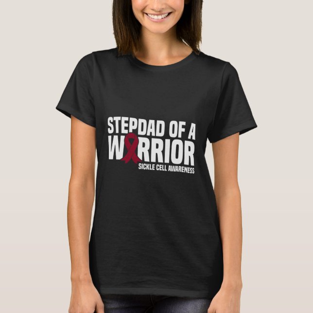 Camiseta Mens Stepdad de um Guerreiro Célula Falsiforme (Frente)