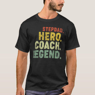 Camiseta Mens Stepdad Hero Coach Legend Vintage Stepdad Fat