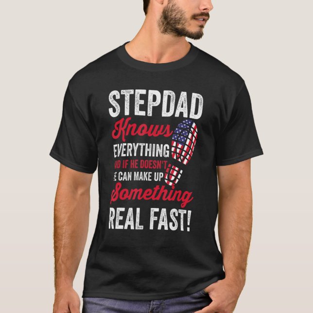Camiseta Mens Stepdad Não Importa A Vida Do Duro Ganhe A Vi (Frente)