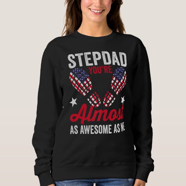 Camiseta Mens Stepdad Você é quase como eu, American Flag B (Frente)