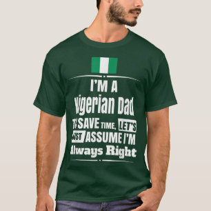 Camiseta Mens Storecastle Eu sou um Pai nigeriano Engraçado