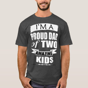Camiseta Mens Storecastre Pai Orgulhoso De Duas Crianças In