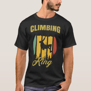 Camiseta Mens Subindo O Rei Retro Boulder Rochas