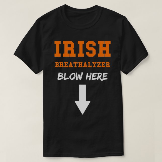 Camiseta Mens Sujos Irlandeses - Adulto do Breathalyzer St  (Frente do Design)