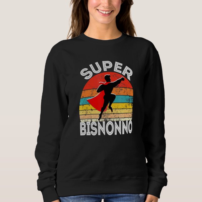 Camiseta Mens Super Bisnonno Excelente italiano Avô Hero Wi (Frente)