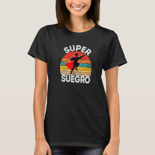 Camiseta Mens Super Suegro Pai Espanhol De Direito Com