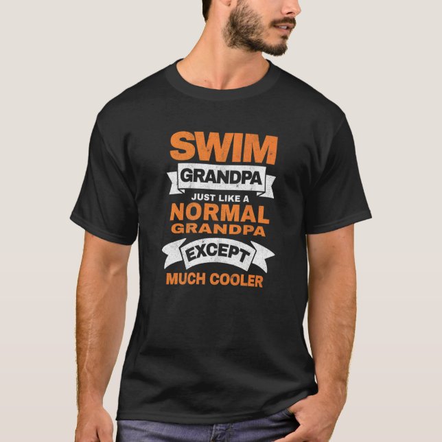 Camiseta Mens Swim Grandpa Swim Athlete Swimmer Grandfather (Frente)