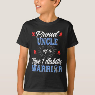 Camiseta Mens T1d Tio Orgulhoso Sensibilização Diabetes Tip