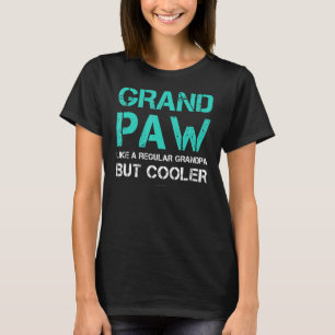 Camiseta Mens T Shirts Cachorro Engraçado Vovô Grand Paw Ma