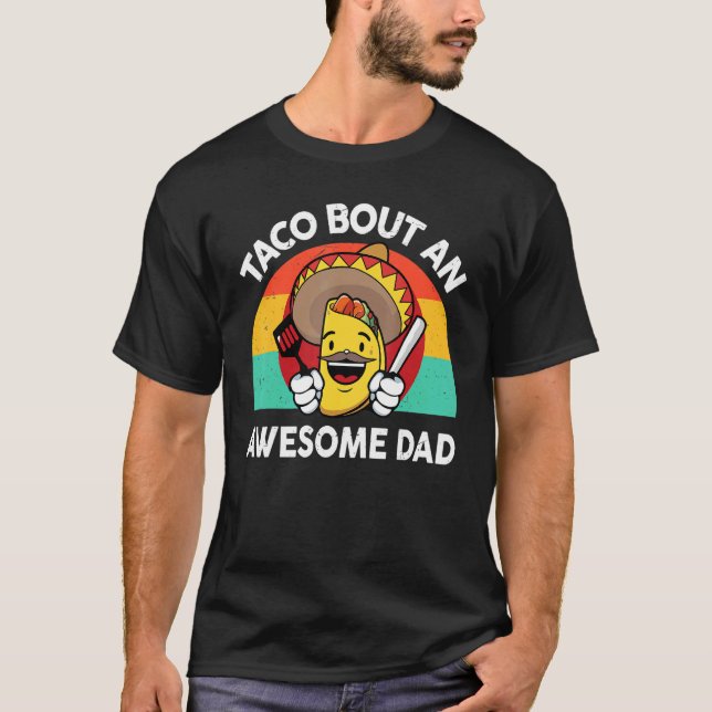 Camiseta Mens Taco Sobre Uma Incrível Comida Mexicana (Frente)