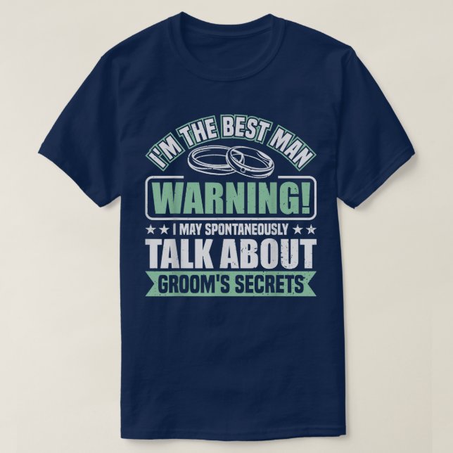 Camiseta Mens Talk About Grooms Secrets Bachelor Party  (Frente do Design)