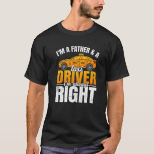 Camiseta Mens Taxi Driver Padre Taxi Dirigindo Gráfico de C