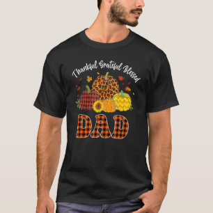 Camiseta Mens Thankful Grateful Blessed Pumpkin Leopard Pla