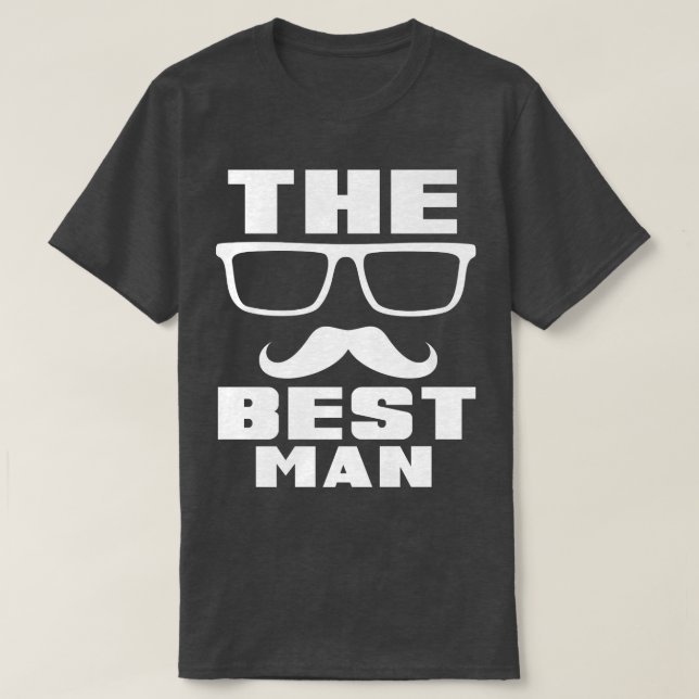 Camiseta Mens The Best Man Bachelor Party  (Frente do Design)