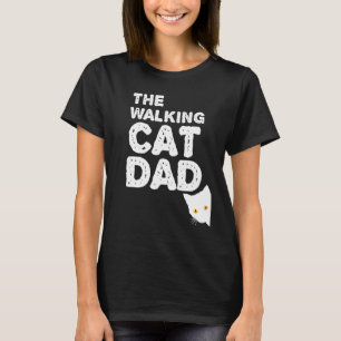 Camiseta Mens The Walking Cat Pai - Melhor Catdad Toma Sua 