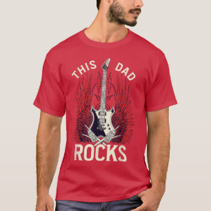 Camiseta Mens This Dad Rocks Father's Day Rock n Roll Heavy