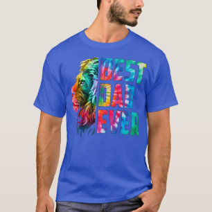 Camiseta Mens Tie Dye Lion King Melhor Pai De Todos Os Dias