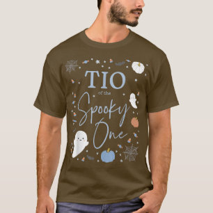 Camiseta Mens Tio do Spooky One First Birthday Blue Boy