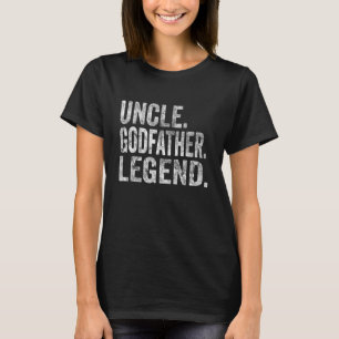 Camiseta Mens Tio Padrinho Legenda Para Tio Fa Favorito